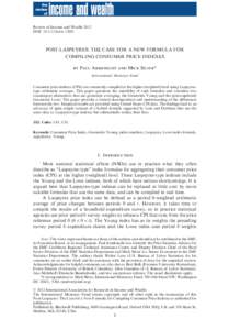 bs_bs_banner  Review of Income and Wealth 2012 DOI: [removed]roiw[removed]POST-LASPEYRES: THE CASE FOR A NEW FORMULA FOR