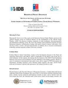 Trade facilitation / Economics / Commercial policy / Economy of Mexico / Association of Southeast Asian Nations / John S. Wilson / Trade facilitation and development / International trade / Business / International relations