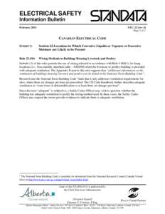 ELECTRICAL SAFETY Information Bulletin February 2014 CEC-22 [rev-4] Page 1 of 1