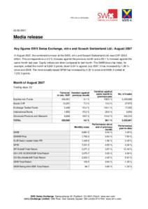 SWX und virt-x lancieren ein neues, hoch leistungsfähiges Handelssystem