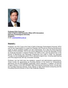 Year of birth missing / Knowledge / Provost / Freddy Boey / Stephen Kevin Smith / Association of Commonwealth Universities / Nanyang Technological University / Education