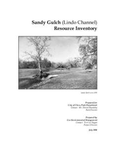 Sandy Gulch (Lindo Channel) Resource Inventory Sandy Gulch circaPrepared for: