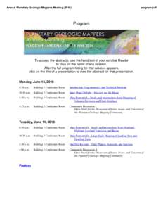 Annual Planetary Geologic Mappers Meetingprogram.pdf Program
