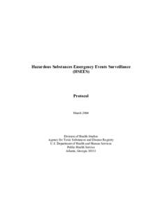 Hazardous Substances Emergency Events Surveillance (HSEES) Protocol  March 2004