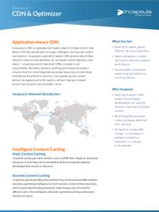 Datasheet  CDN & Optimizer Application-Aware CDN