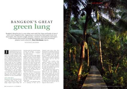 | travel bang kra jao |  B a n g k o k ’ s g r e at green lung