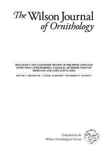 PHYLOGENY AND TAXONOMIC REVIEW OF PHILIPPINE LOWLAND SCOPS OWLS (STRIGIFORMES): PARALLEL DIVERSIFICATION OF HIGHLAND AND LOWLAND CLADES