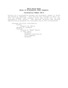 Richard Kleindienst / Haldeman / Oval Office / Law / Government / Politics of the United States / Watergate tapes / Watergate scandal / H. R. Haldeman / John Ehrlichman