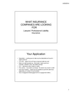 Microsoft PowerPoint - WHAT INSURANCE COMPANIES ARE LOOKING FOR.ppt [Read-Only] [Compatibility Mode]
