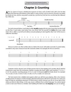 Excerpt from The Guitar Reading Workbook. Click here to check this book out at amazon.com. Chapter 2: Counting  A