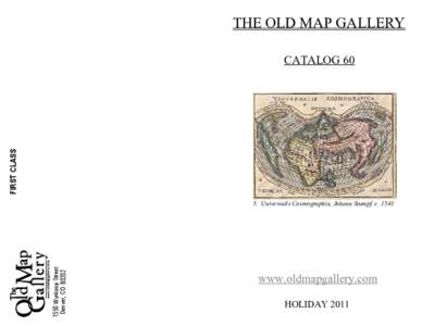 THE OLD MAP GALLERY  FIRST CLASS CATALOG 60