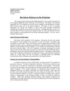 Young Lawyers Section Idaho State Bar Chris Christensen[removed]Bar Quest: Pathways to the Profession