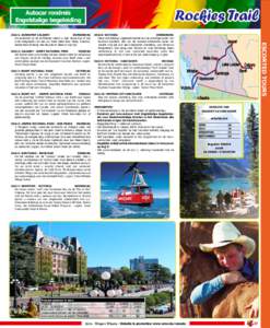 Rockies Trail  Autocar rondreis Engelstalige begeleiding  DAG 2: CALGARY - BANFF NATIONAL PARK