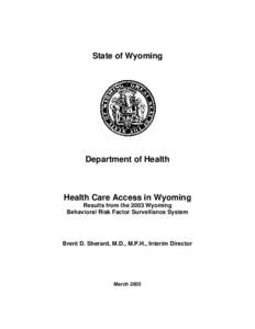 Microsoft Word - WY03HealthAccess_FINAL3_17b.doc