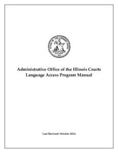 Illinois Language Access Program Manual - October 2014