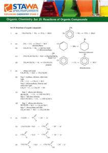 Set 25: Reactions of Organic Compounds Set 25: Reactions of organic compounds 1. (a)