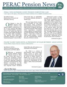 PERAC Pension News A publication of the Public Employee Retirement Administration Commission - February 2014 No. 36