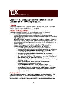 Microsoft Word - Charter of the Executive Committee of the Board of Directors of The TJX Companies.docx