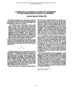 Ethics / International security / United Nations Security Council / Advisory opinion / Human rights / Member states of the United Nations / Permanent Court of International Justice / Chapter IV of the United Nations Charter / Sources of international law / International relations / United Nations / International Court of Justice