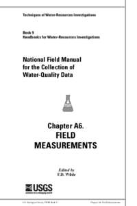 Techniques of Water-Resources Investigations  Book 9 Handbooks for Water-Resources Investigations  National Field Manual