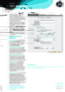 MAy[removed]CV DATABASE Access to a good cV database is an invaluable resource to headhunt candidates who may not