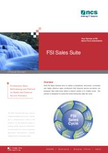 Your Partner in FSI Sales Force Automation FSI Sales Suite  | Financial Ser vices |