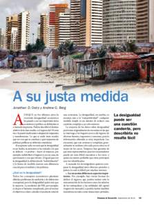 Favelas y modernos rascacielos en Fortaleza, Brasil.  A su justa medida Jonathan D. Ostry y Andrew G. Berg  A