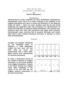 WHAT DID YOU DO? APPORTIONMENT DOCUMENTATION by Knud E. Hermansen† Introduction Apportionment is often employed for those subdivisions (simultaneous