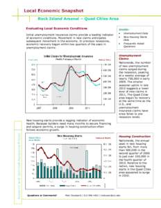 Rock Island Arsenal – Quad Cities Area Evaluating Local Economic Conditions Inside: Unemployment Data