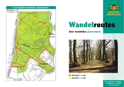 PLATTEGROND WANDELBOS GROENENDAAL RODE ROUTE ± 4.2 KM ’T MOLENTJE  HERENW