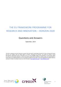 European Research Council / European Institute of Innovation and Technology / Science / Directorate-General for Research and Innovation / Innovation / Technology / Structure / Luxinnovation / Science and technology in Europe / Competitiveness and Innovation Framework Programme / Framework Programmes for Research and Technological Development