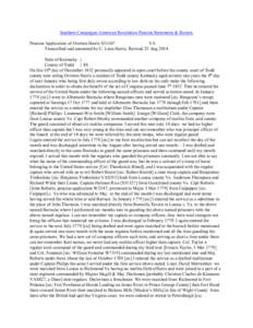 Southern Campaigns American Revolution Pension Statements & Rosters Pension Application of Overton Harris S31107 VA Transcribed and annotated by C. Leon Harris. Revised 25 Aug[removed]State of Kentucky } County of Todd } S