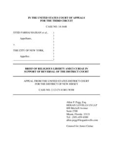 Islamic Society of North America / Muslim Brotherhood / Secularism / National Council of Jewish Women / Freedom of religion / Interfaith dialog / Amicus curiae / Religious pluralism / Interfaith Alliance / Religious persecution / Separation of church and state / Religion