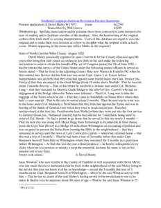 Southern Campaign American Revolution Pension Statements Pension application of David Mabry W17072 Jeane fn27NC Transcribed by Will Graves[removed]