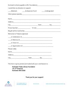 Microsoft Word - Donation Form