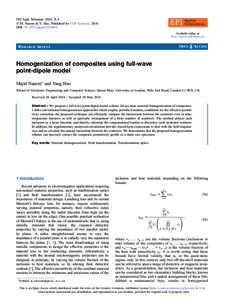 EPJ Appl. Metamat. 2016, 3, 6 Ó M. Naeem & Y. Hao, Published by EDP Sciences, 2016 DOI: epjamAvailable online at: http://epjam.edp-open.org