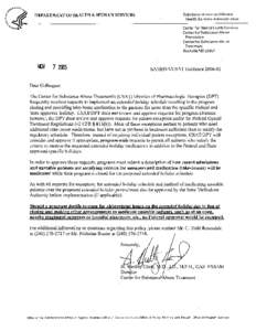 DEPARTMENT OF HEALTH & HUMAN SERVICES  Substance Abuse and Mental Health Services Administration Center for Mental Health Services Center for Substance Abuse