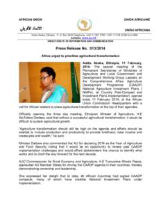 African Union / Ethiopia / Agriculture ministry / India–Africa Forum Summit / Said Djinnit / Addis Ababa / Africa / African Union Commission