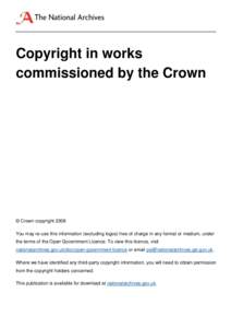 Copyright in works commissioned by the Crown