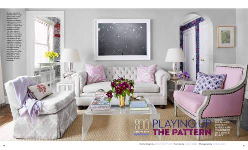 To make the sofa in this Manhattan living room appear longer, designer Ashley Whittaker ordered a single cushion for the