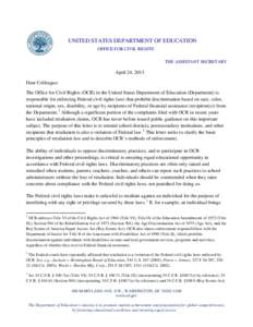 Section 504 of the Rehabilitation Act / Office for Civil Rights / Title IX / Rehabilitation Act / Civil Rights Act / United States Department of Education / Americans with Disabilities Act / Oxford /  Cambridge and RSA Examinations / Jackson v. Birmingham Board of Education / Law / Special education in the United States / United States