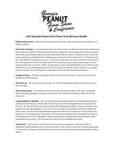 Georgia  FarmonSfehreonwce &C[removed]Georgia Peanut Farm Show & Conference Details