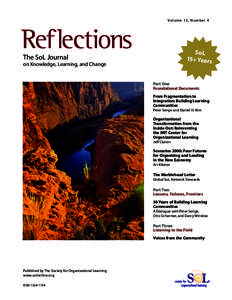 Volume 12, Number 4  Reflections SoL 15+ Years