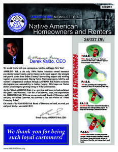 2014 QTR 1  Native American Homeowners and Renters SAFETY TIP!