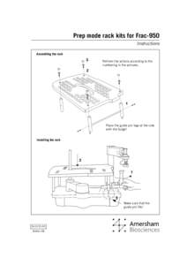 56315330AB.fm Page 1 Thursday, February 13, [removed]:18 AM  Prep mode rack kits for Frac-950 Instructions Assembling the rack