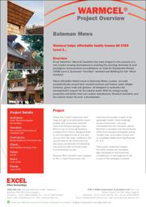 WARMCEL®  Project Overview Bateman Mews  Warmcel helps affordable family homes hit CfSH