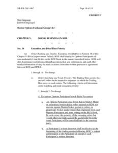 Finance / Order / Boston Options Exchange / Broker-dealer / Market maker / Chicago Stock Exchange / Financial markets / Financial economics / Investment