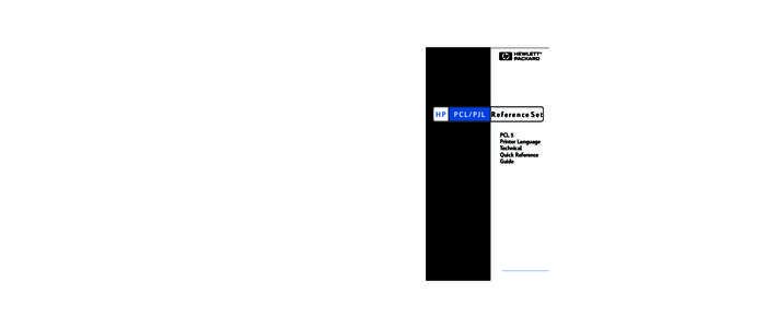 PCL 5 Printer Language Technical Quick Reference Guide