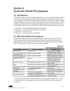 Section 4 - Hydraulic Model Development