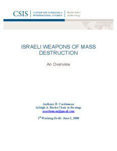 ISRAELI WEAPONS OF MASS DESTRUCTION An Overview